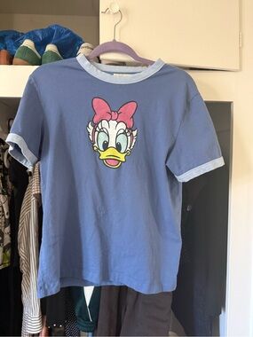 Adult Harry Lambert for Disney Blue Daisy Duck Graphic Tee ZARA collab